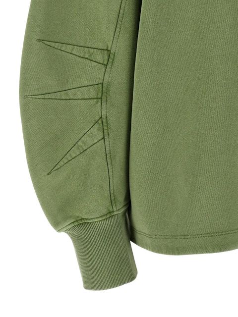 The Attico logo-detail sweatshirt - Green