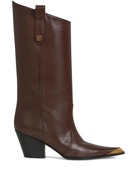 ETRO pointed-toe leather boots - Brown - zdjęcie produktu nr 1