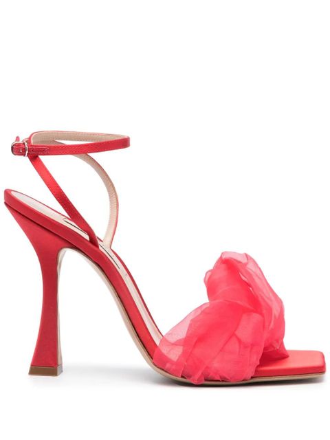 Casadei Geraldine Helen satin sandals - Red - zdjęcie produktu nr 1