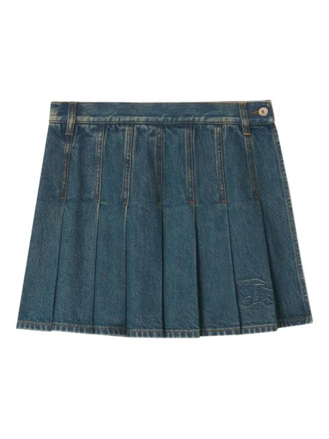 Burberry pleated embroidered mini skirt - Blue - zdjęcie produktu nr 1