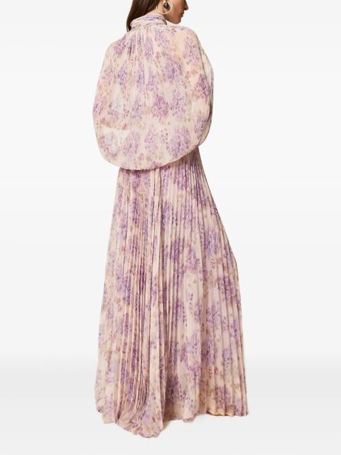 TWINSET pleated floral-print dress - Neutrals