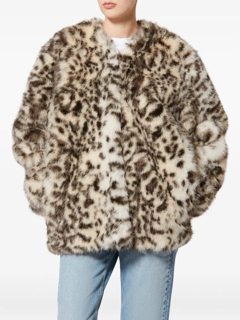 ISABEL MARANT Aglae animal-print coat - Neutrals