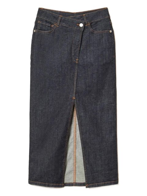 TWINSET slit midi skirt - Blue - zdjęcie produktu nr 1