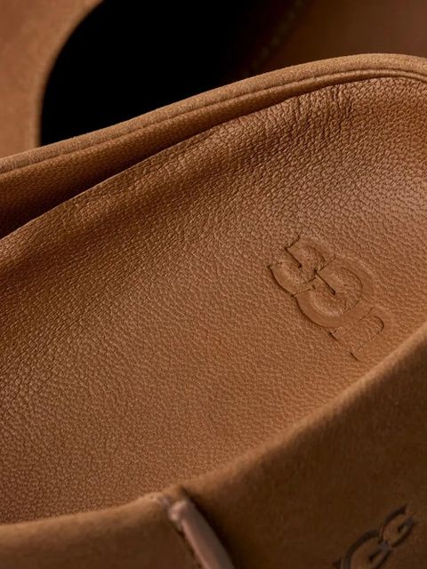UGG logo-detail leather flat mules - Brown