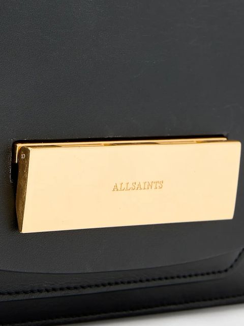 AllSaints torebka skórzana ETTA kolor czarny W339XD