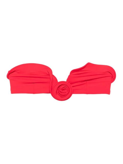 Magda Butrym rose-appliqué bikini top - Red - zdjęcie produktu nr 1