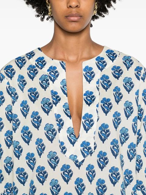 MC2 Saint Barth Macha floral-print dress - Neutrals