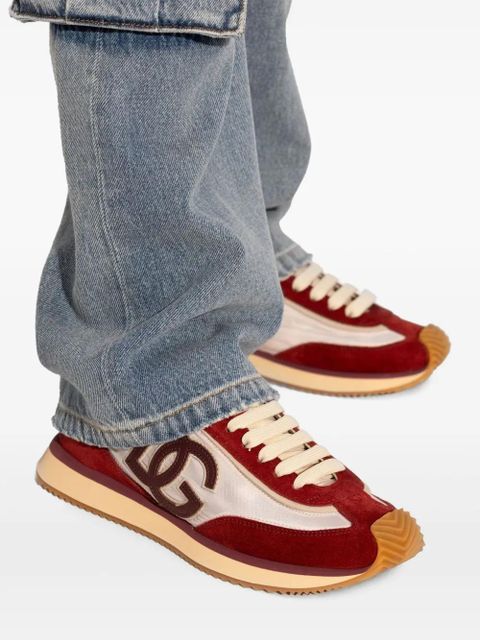 Dolce & Gabbana DG logo suede trainers - Red