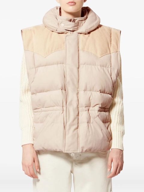MARANT ÉTOILE Olfa corduroy-detail padded gilet - Neutrals - zdjęcie produktu nr 2