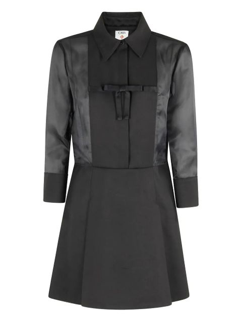 Casablanca long-sleeve mini dress - Black - zdjęcie produktu nr 1