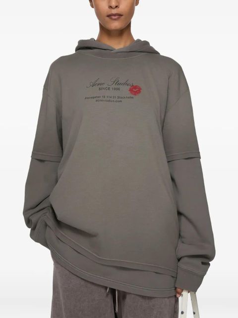 Acne Studios double layer hoodie - Grey
