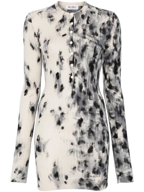 The Attico abstract-print mini dress - White - zdjęcie produktu nr 1