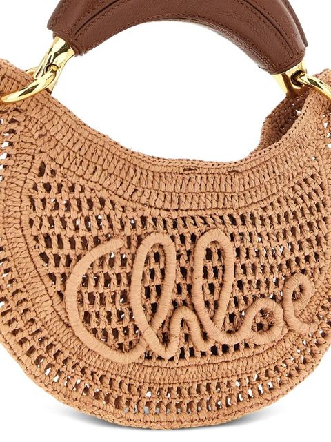 Chloé mini Summer Banana raffia tote bag - Neutrals