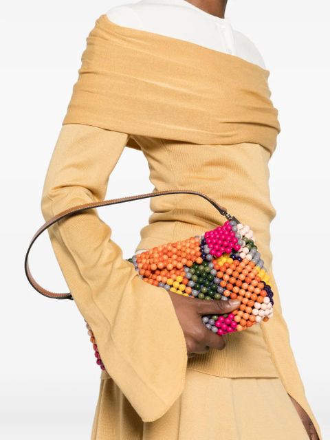 STAUD Timmy beaded shoulder bag - Orange - zdjęcie produktu nr 2