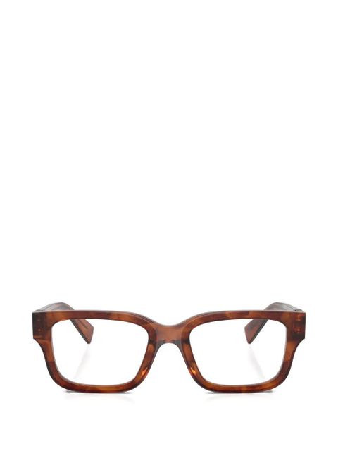 Miu Miu Eyewear rectangle-frame glasses - Brown - zdjęcie produktu nr 1