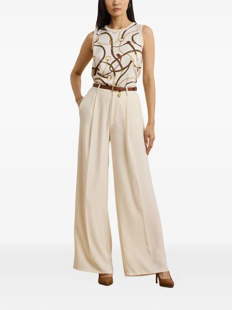 Lauren Ralph Lauren belt-print sleeveless top - Neutrals - zdjęcie produktu nr 2