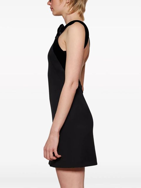 Miu Miu velvet-bow low-back minidress - Black