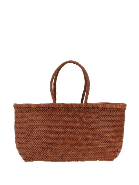 DRAGON DIFFUSION large Bamboo Triple Jump chevron-weave shoulder bag - Brown