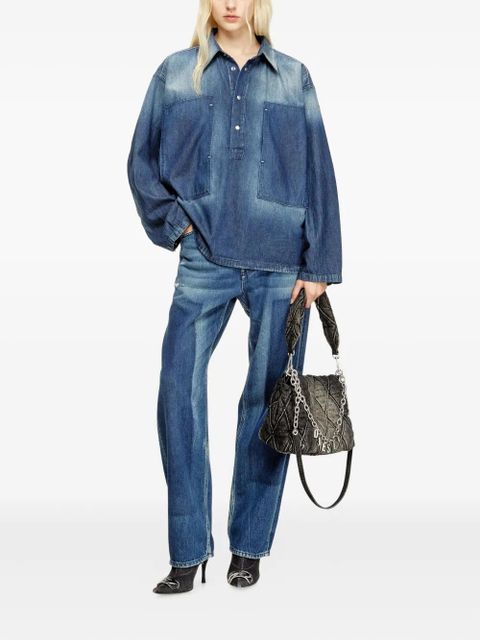 Diesel Henley buttoned shirt - Blue - zdjęcie produktu nr 2