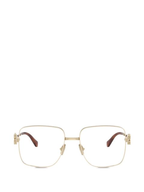 Miu Miu Eyewear square-frame glasses - Gold - zdjęcie produktu nr 1