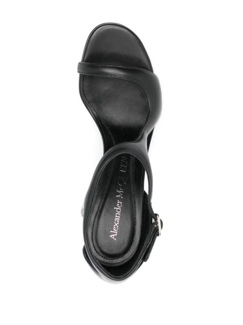 Alexander McQueen Harness 90mm leather sandals - Black