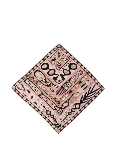 PUCCI Angoli print silk scarf - Pink - zdjęcie produktu nr 1