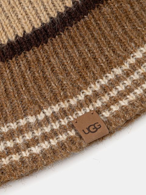 UGG kapelusz z domieszką wełny kolor brązowy 102723