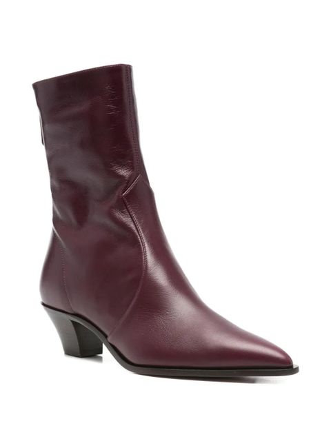 Aquazzura 45mm pointed-toe zip boots - Red - zdjęcie produktu nr 2