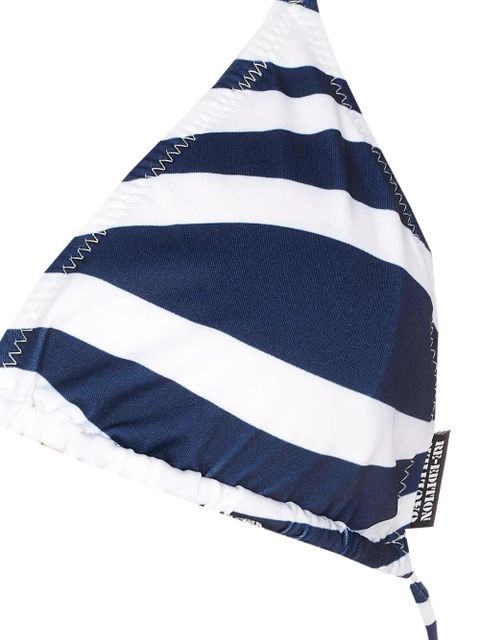 Jean Paul Gaultier striped lace-up bikini - White