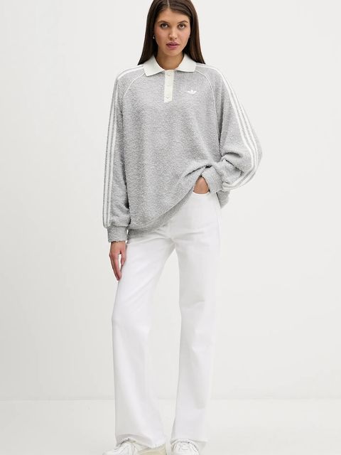 adidas Originals bluza damska kolor szary z aplikacją KS7791