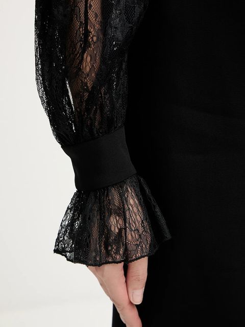 Luisa Spagnoli sukienka kolor czarny mini prosta 542393