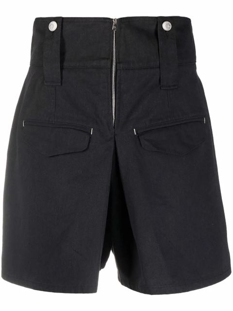 ISABEL MARANT A-line cotton shorts - Black - zdjęcie produktu nr 1