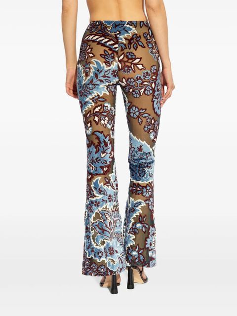 ETRO floral patterned trousers - Blue