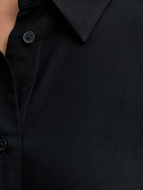 Marc O'Polo koszula damska kolor czarny regular z kołnierzykiem klasycznym 5000007985