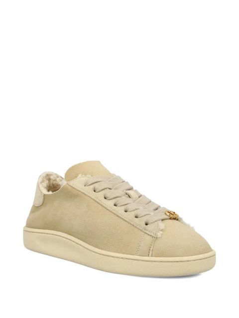Valentino Garavani logo-appliqué suede sneakers - Neutrals - zdjęcie produktu nr 2