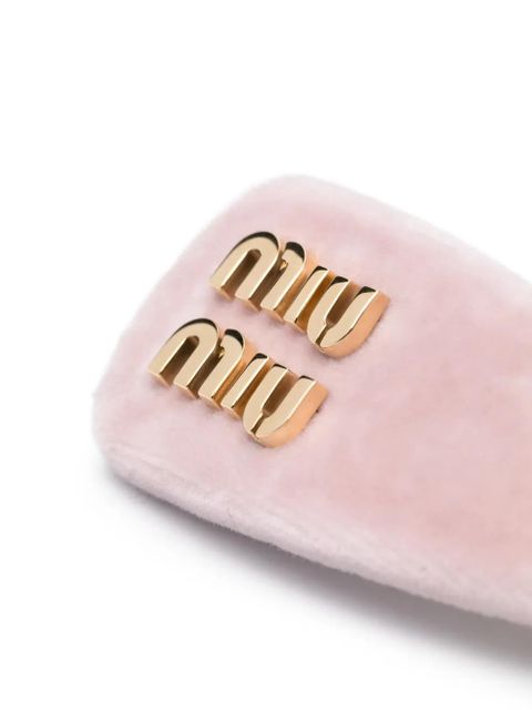 Miu Miu logo-plaque hair clip - Pink