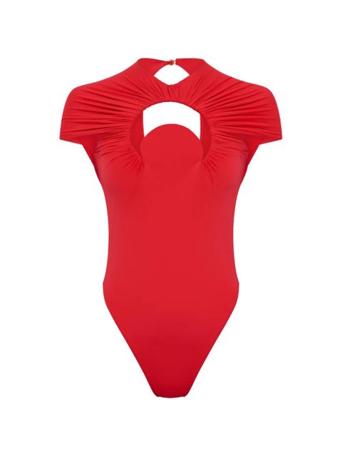 Marine Serre Moon gathered swimsuit - zdjęcie produktu nr 1