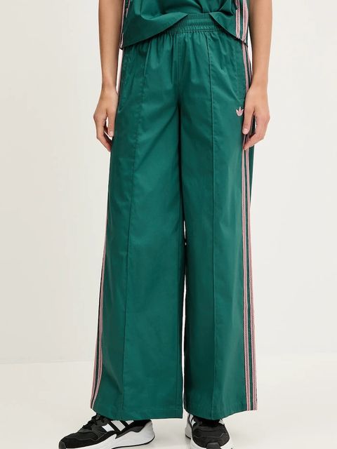 adidas Originals spodnie Wideleg Pant damskie kolor turkusowy szerokie high waist KC0677 - zdjęcie produktu nr 1