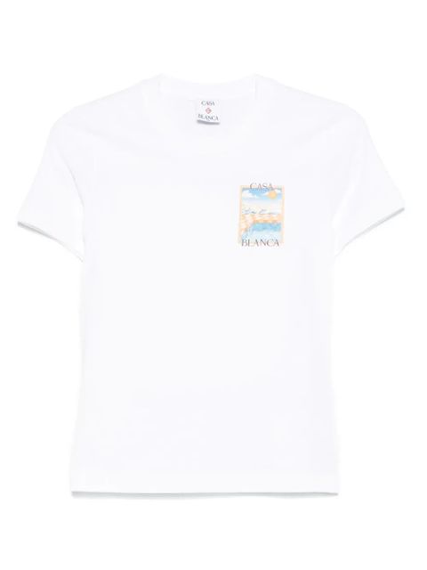 Casablanca Surreal Pool-print T-shirt - White - zdjęcie produktu nr 1