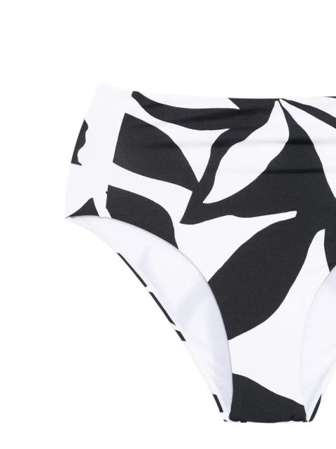 Max Mara Stilla floral high-waisted bikini bottoms - White