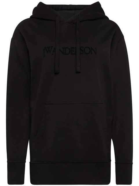 JW Anderson Classic logo-embroidered hoodie - Black - zdjęcie produktu nr 1