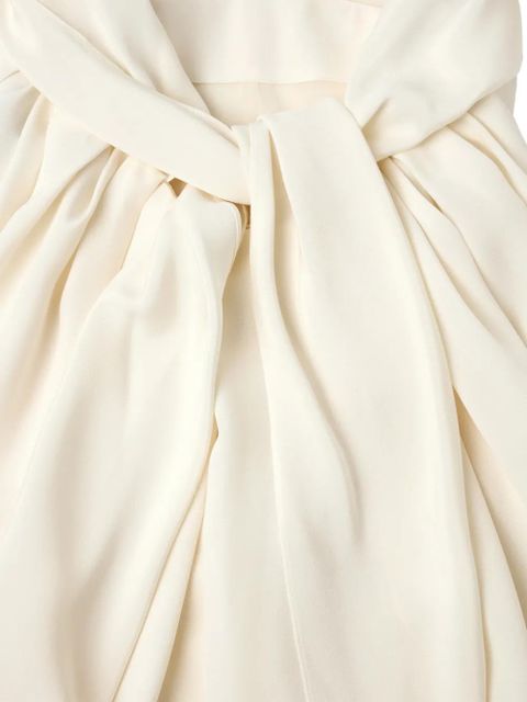 Versace crêpe marocaine silk midi dress - White