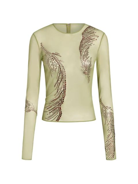 16Arlington Darwin mesh embellished top - Brown - zdjęcie produktu nr 1