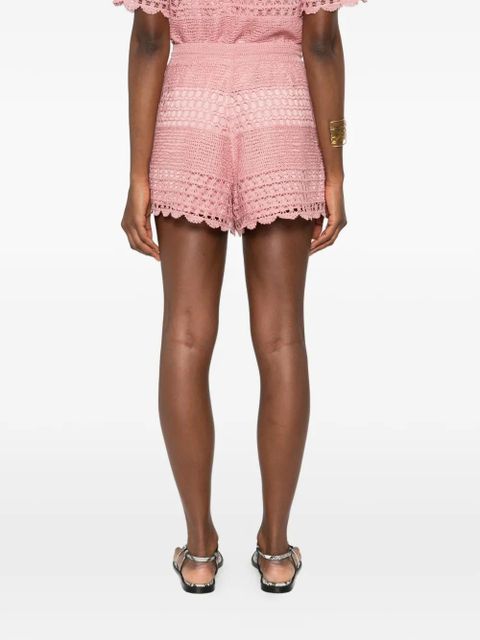 ZIMMERMANN Wanderlust Sun crochet shorts - Pink