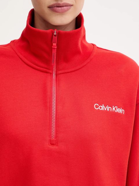 Calvin Klein Performance bluza damska kolor czerwony gładka LVGWF5W310