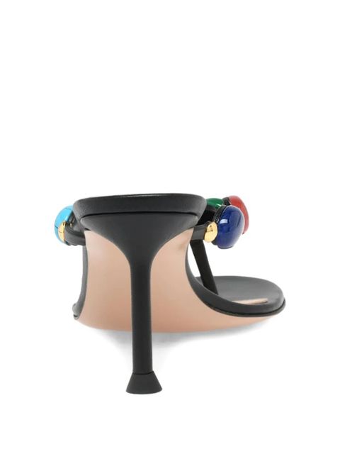 Gianvito Rossi 70mm Shanti embellished heeled sandals - Black - zdjęcie produktu nr 2