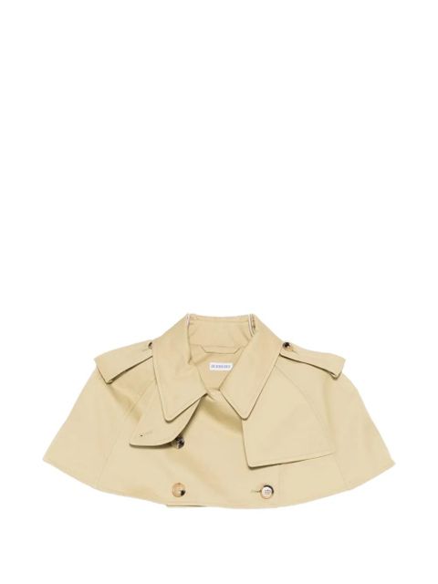 Burberry collared buttoned cropped jacket - Neutrals - zdjęcie produktu nr 1