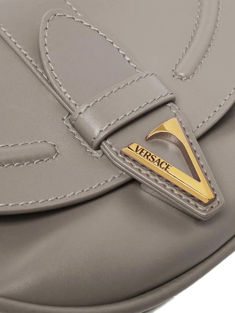 Versace Virtus logo-plaque shoulder bag - Grey