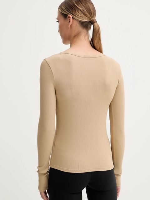 Guess longsleeve damski kolor beżowy V4BP07 K8RT2