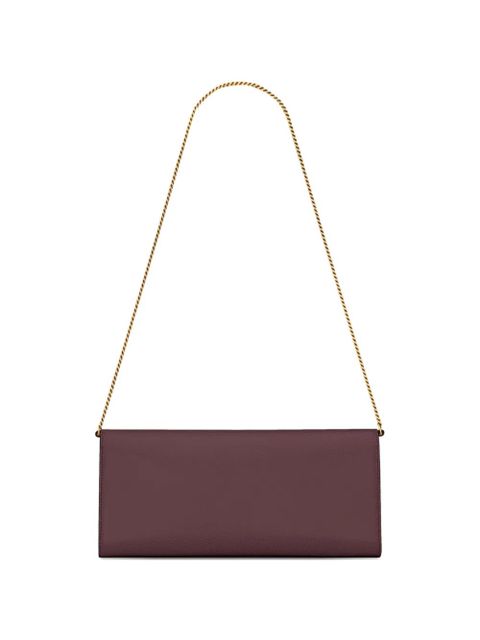 Saint Laurent Kate chain logo clutch bag - Purple - zdjęcie produktu nr 2